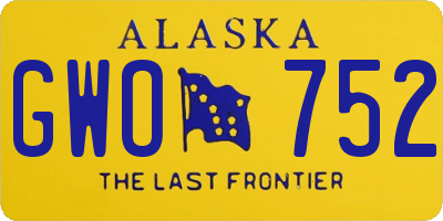 AK license plate GWO752