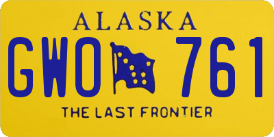 AK license plate GWO761