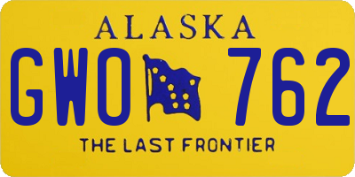 AK license plate GWO762