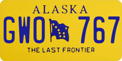 AK license plate GWO767