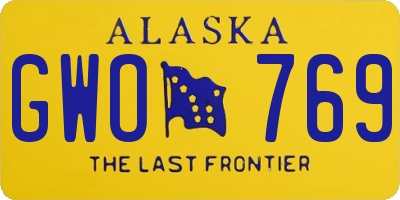 AK license plate GWO769