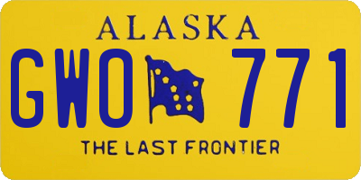 AK license plate GWO771
