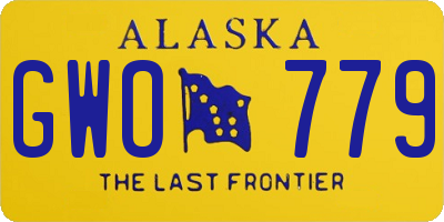 AK license plate GWO779