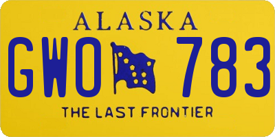 AK license plate GWO783