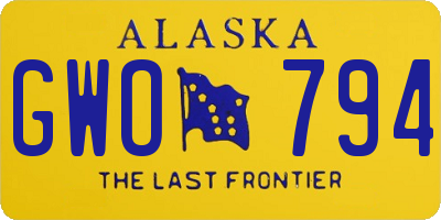 AK license plate GWO794