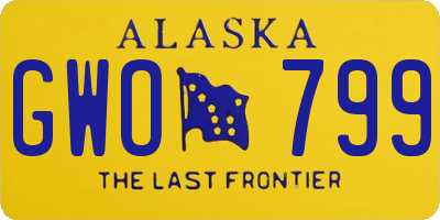 AK license plate GWO799