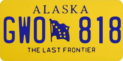 AK license plate GWO818