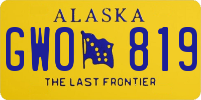 AK license plate GWO819