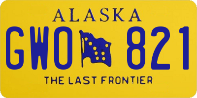 AK license plate GWO821