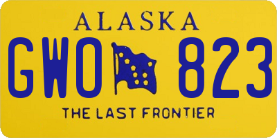 AK license plate GWO823