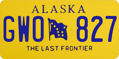 AK license plate GWO827