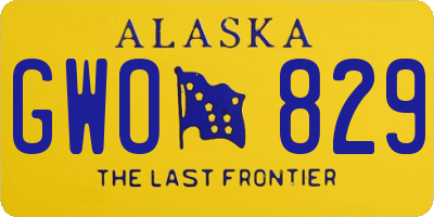 AK license plate GWO829