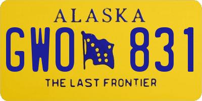AK license plate GWO831