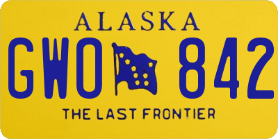 AK license plate GWO842