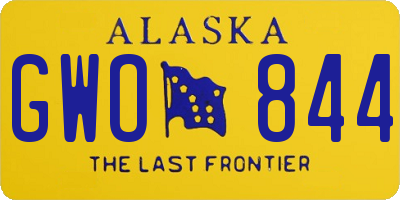 AK license plate GWO844