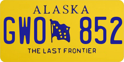 AK license plate GWO852