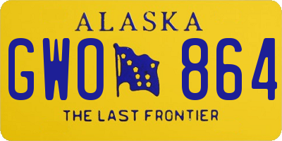 AK license plate GWO864