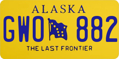 AK license plate GWO882