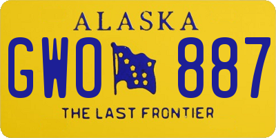 AK license plate GWO887
