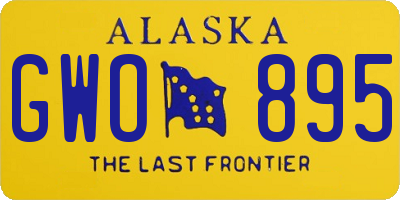 AK license plate GWO895