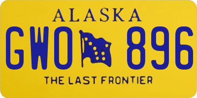 AK license plate GWO896