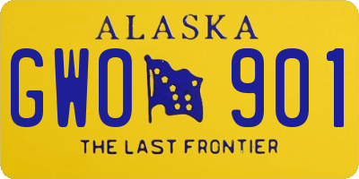 AK license plate GWO901