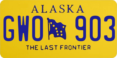 AK license plate GWO903