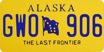 AK license plate GWO906