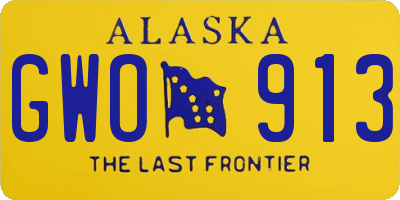 AK license plate GWO913