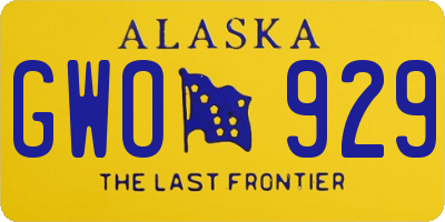 AK license plate GWO929
