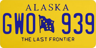 AK license plate GWO939