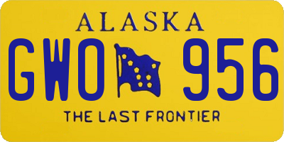 AK license plate GWO956