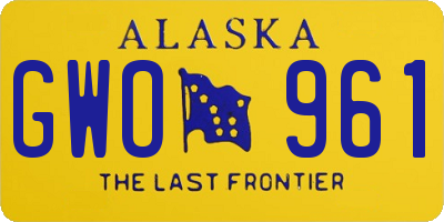 AK license plate GWO961