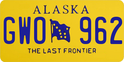 AK license plate GWO962