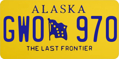 AK license plate GWO970