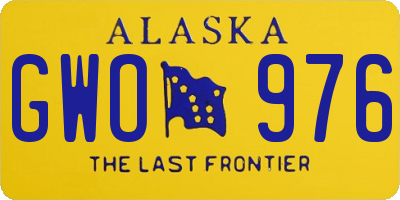 AK license plate GWO976