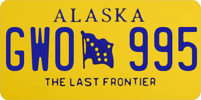 AK license plate GWO995