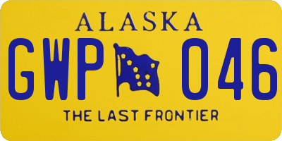 AK license plate GWP046