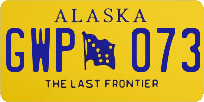 AK license plate GWP073