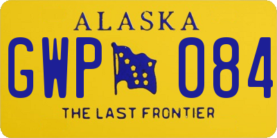 AK license plate GWP084