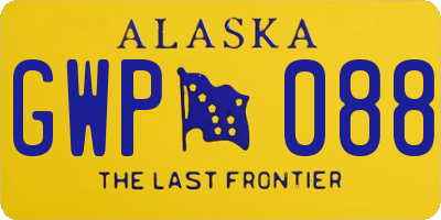 AK license plate GWP088