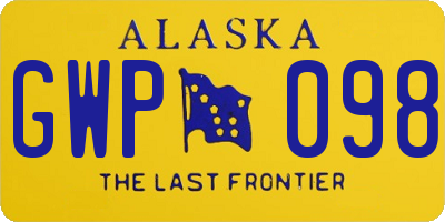 AK license plate GWP098