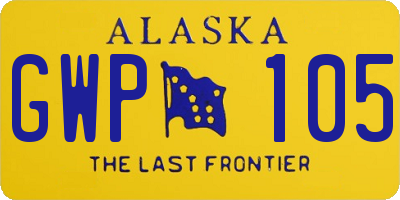 AK license plate GWP105