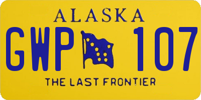 AK license plate GWP107