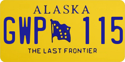 AK license plate GWP115