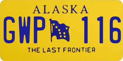 AK license plate GWP116