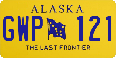AK license plate GWP121