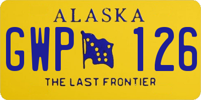AK license plate GWP126