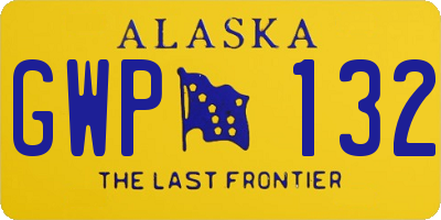AK license plate GWP132