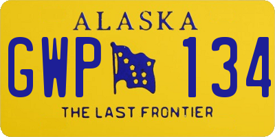 AK license plate GWP134
